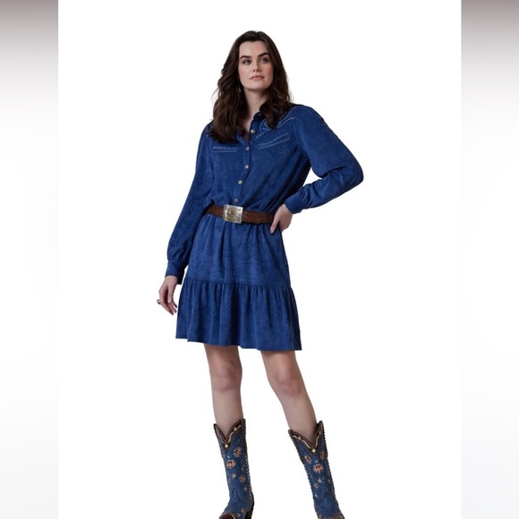 Double D Ranch Dresses & Skirts - Double D Ranch Honky Tonk dress in Indigo rodeo concert  festival RTL 275 M NWT